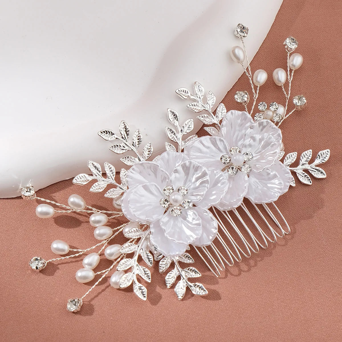 White Flower Hairpins Elegant Women Floral Style Hair
