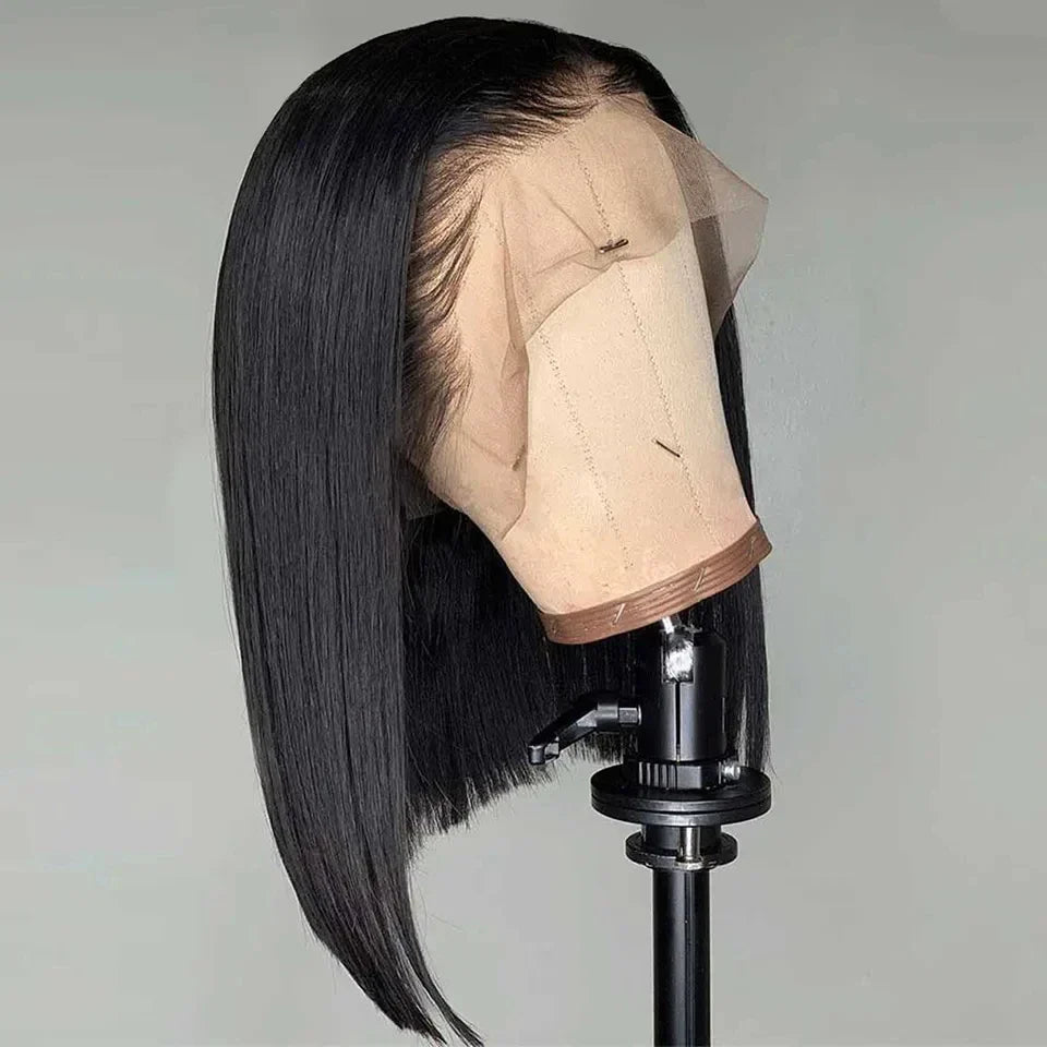 Short Bob Wig 13x4 Transparent Lace Frontal Wig