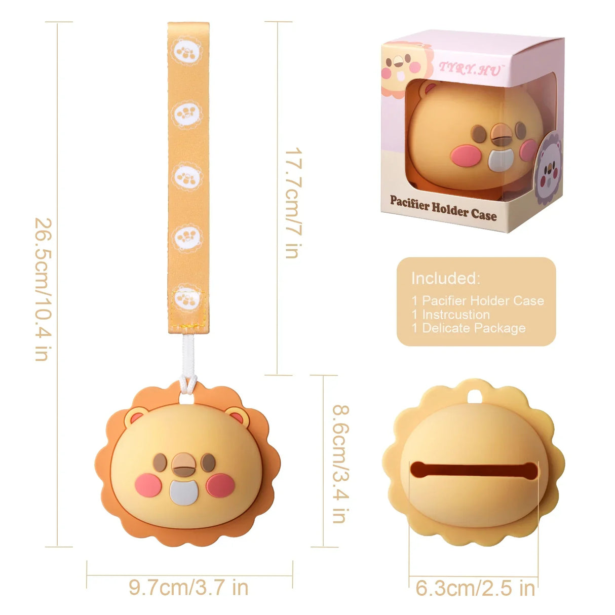 TYRY.HU 1pcs Baby Silicone Pacifier Holder Container Box