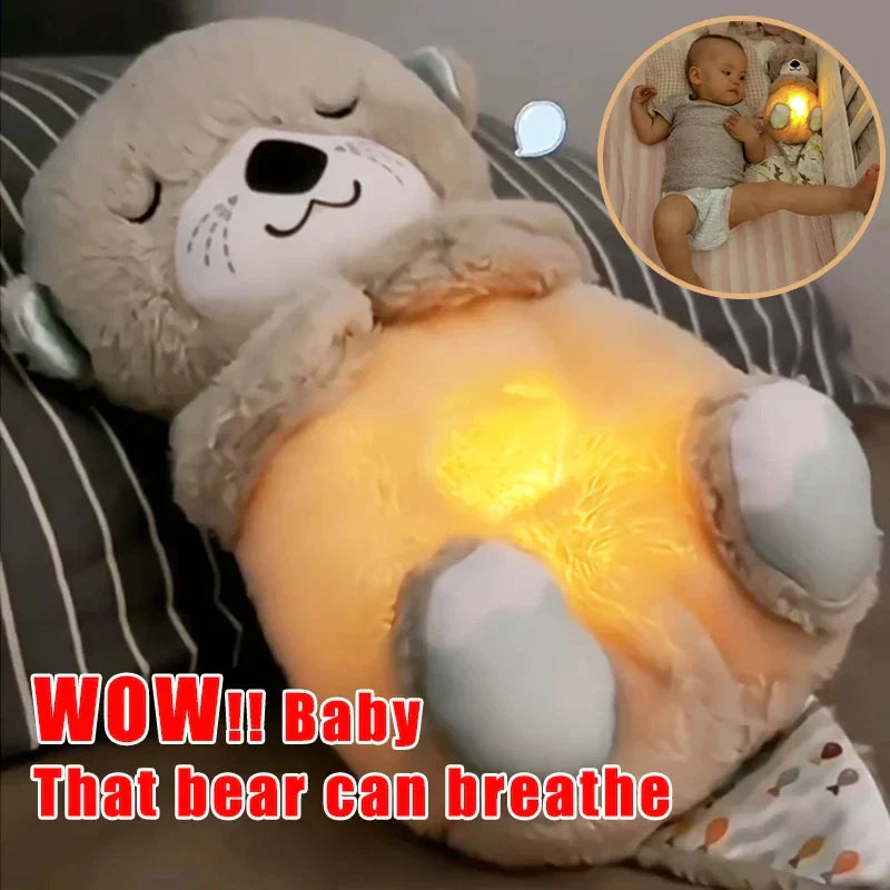 Breathing Bear Baby Soothing Otter Plush Doll Toy