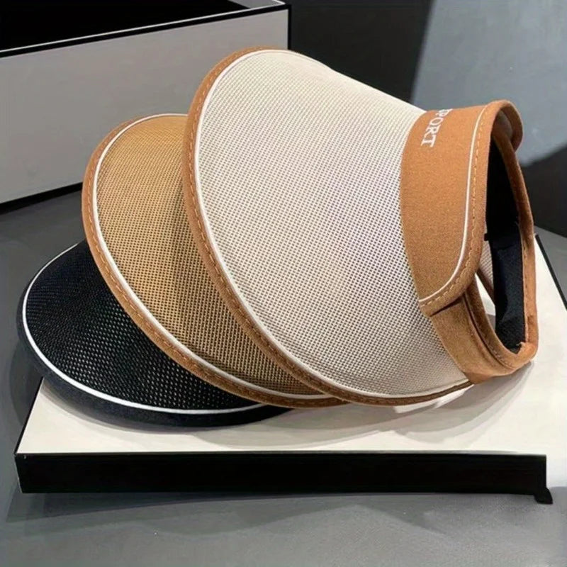 Women's Summer Outdoor Wide Brim Straw Visor Hats,