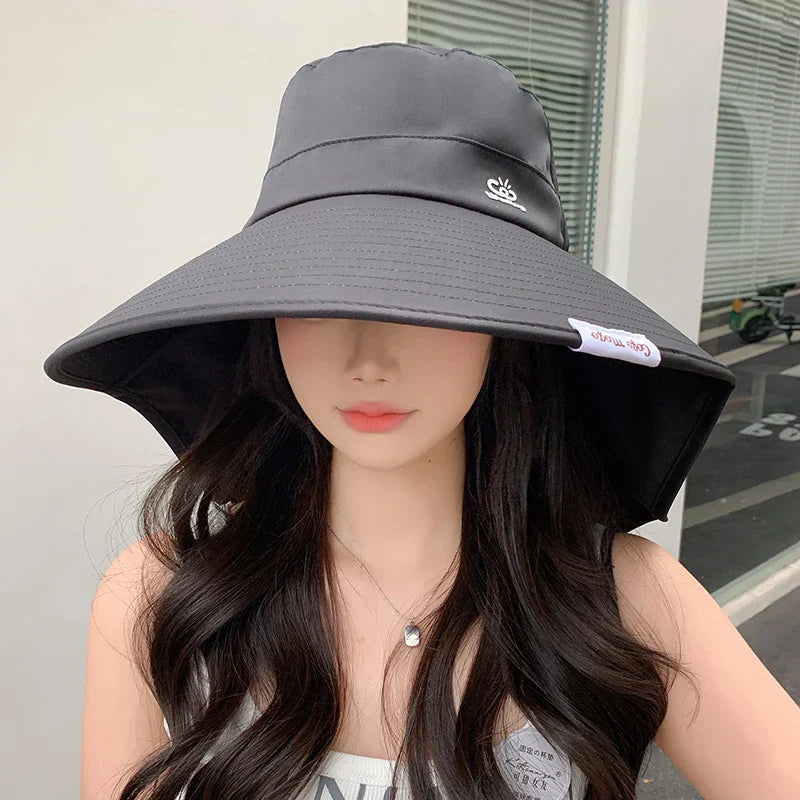 Women Outdoor Fisherman Hat Wide Brim Bucket Hat