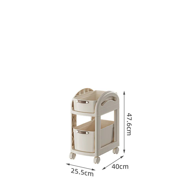 Movable Storage Trolley Kitchen Wheels Rack Small Mobile