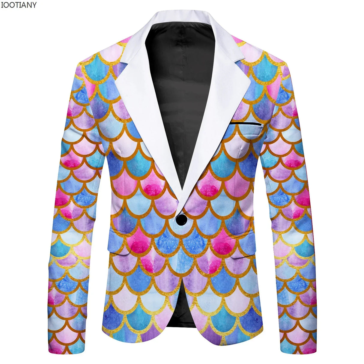 IOOTIANY New Fancy Blazer Men 3D Digital Print