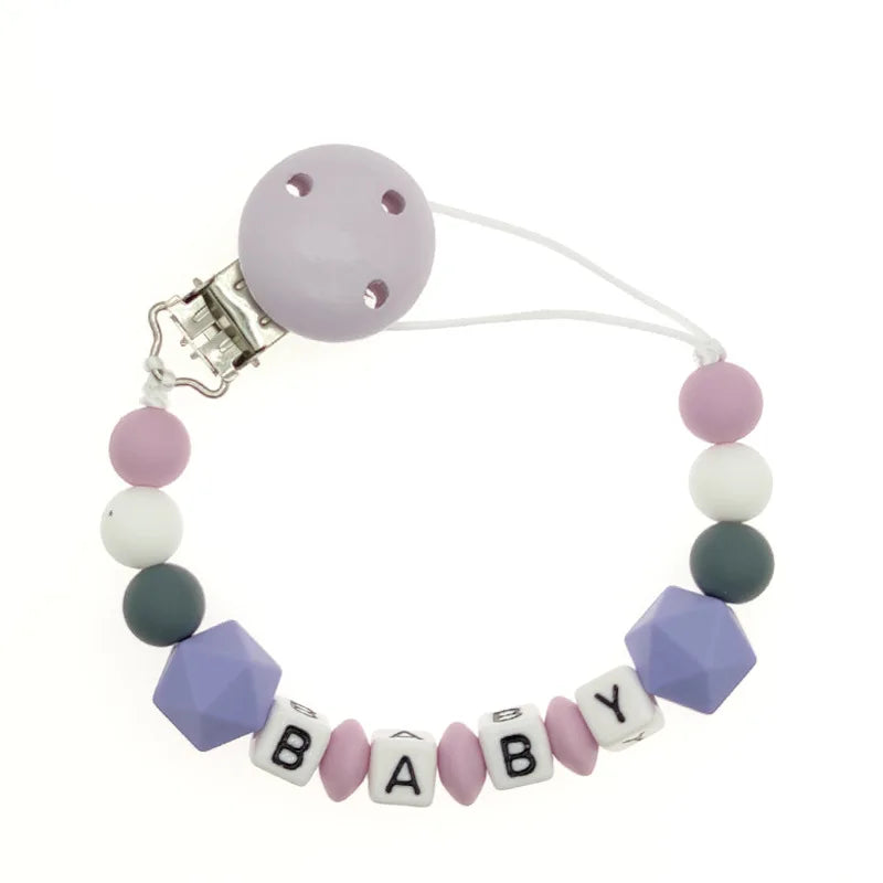 Personalized Name Handmade Silicone Baby Beech Dummy Pacifier