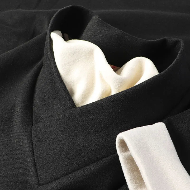 100 Double sided velvet men's V-neck long sleeved