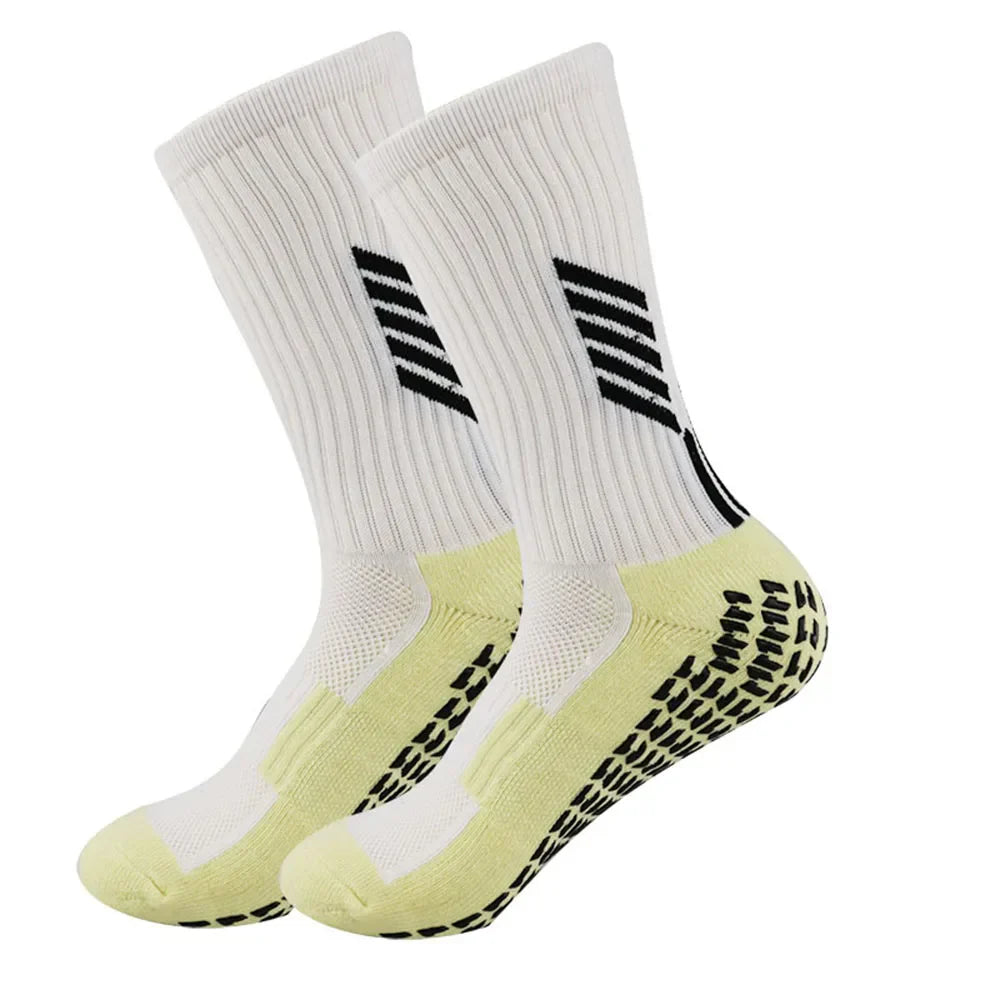New football socks Cotton square silicone suction grip