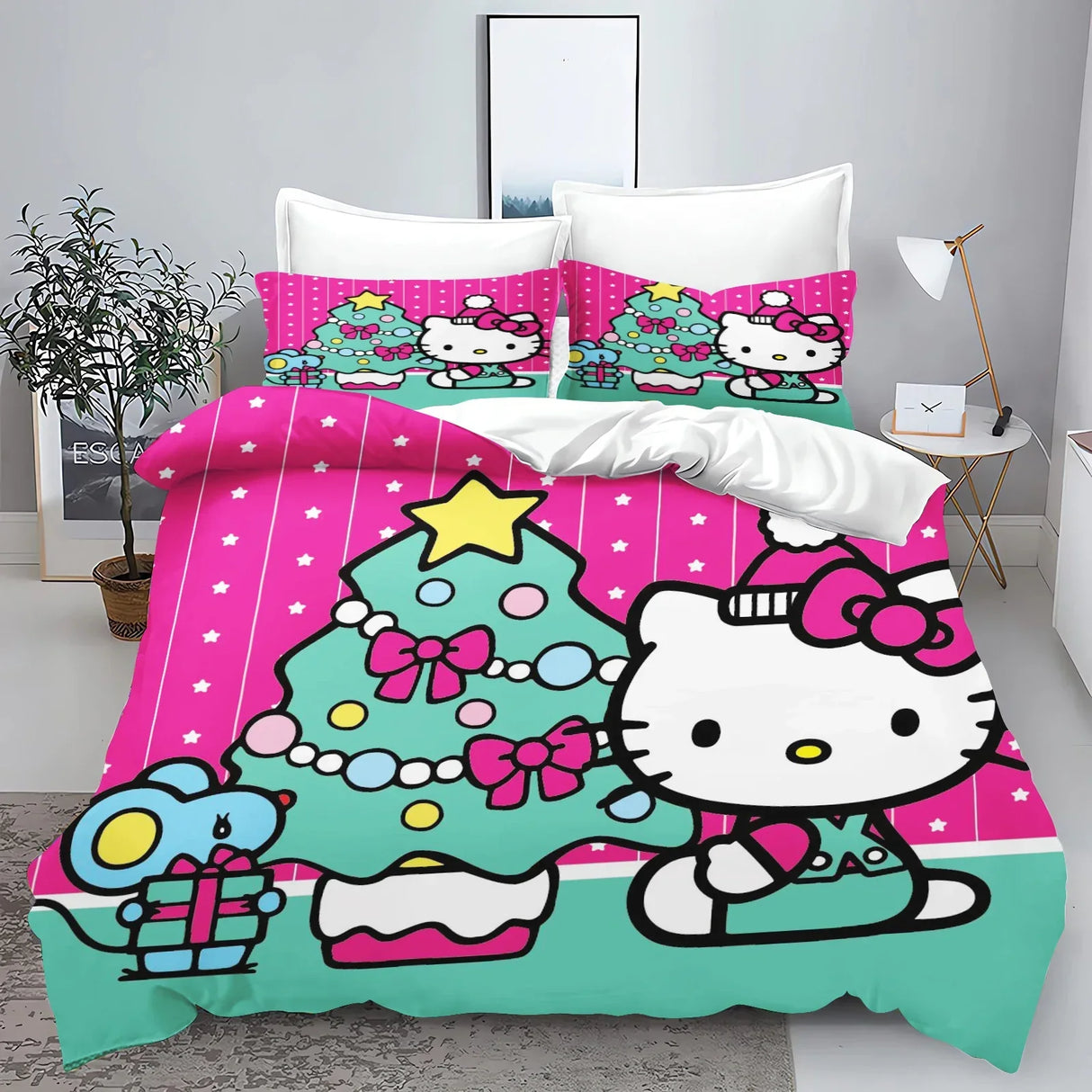 Hello Kitty With Pillowcase Bedding Set Duvet Cover