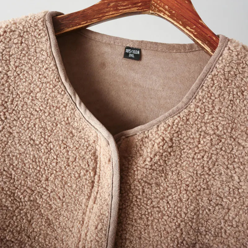 Womens Plus Size Fleece Jacket Autumn Casual Clothing