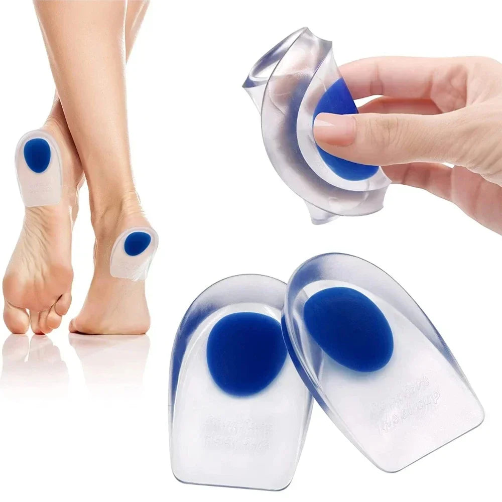 1 Pair Soft Silicone Gel Insoles for Heel