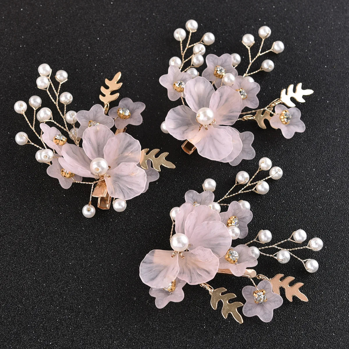 White Flower Hairpins Elegant Women Floral Style Hair