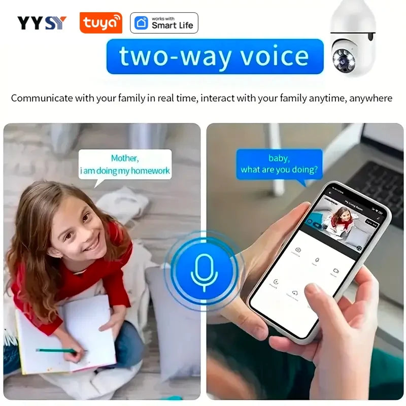 Tuya Smart Home 2.4G E27 Bulb Wifi Surveillance