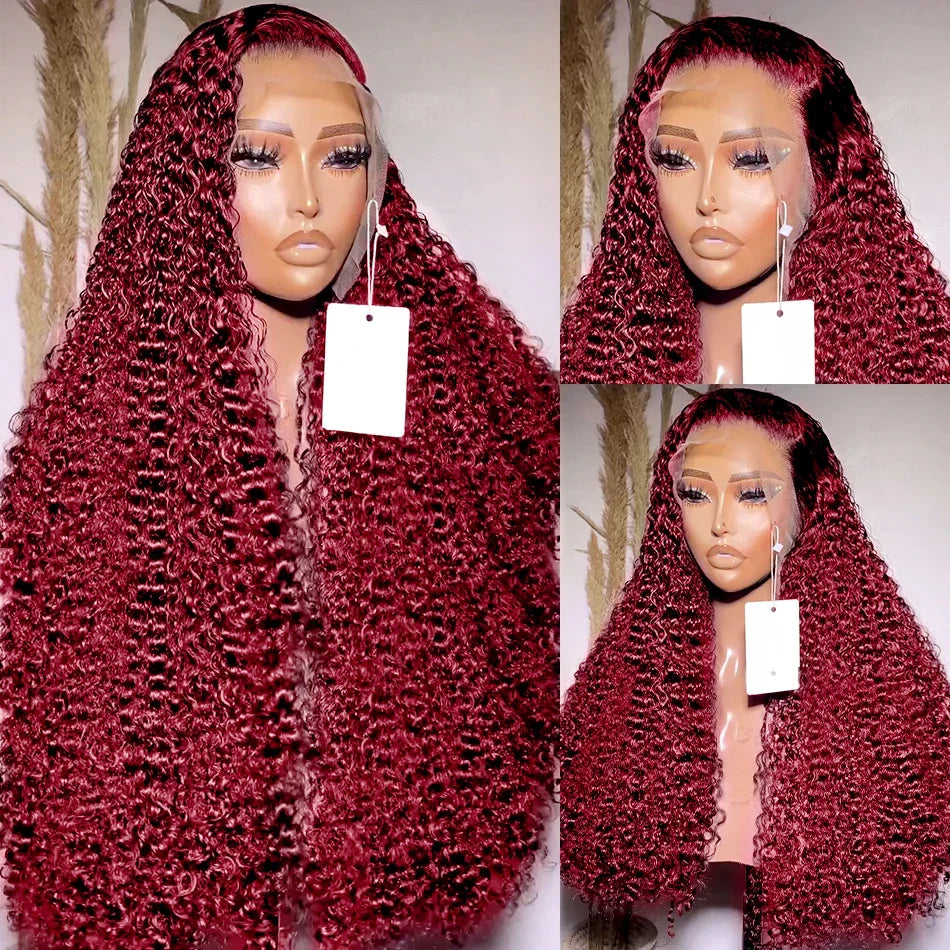 Cosdelu 13x4 Deep Curly Lace Frontal Wig 99J