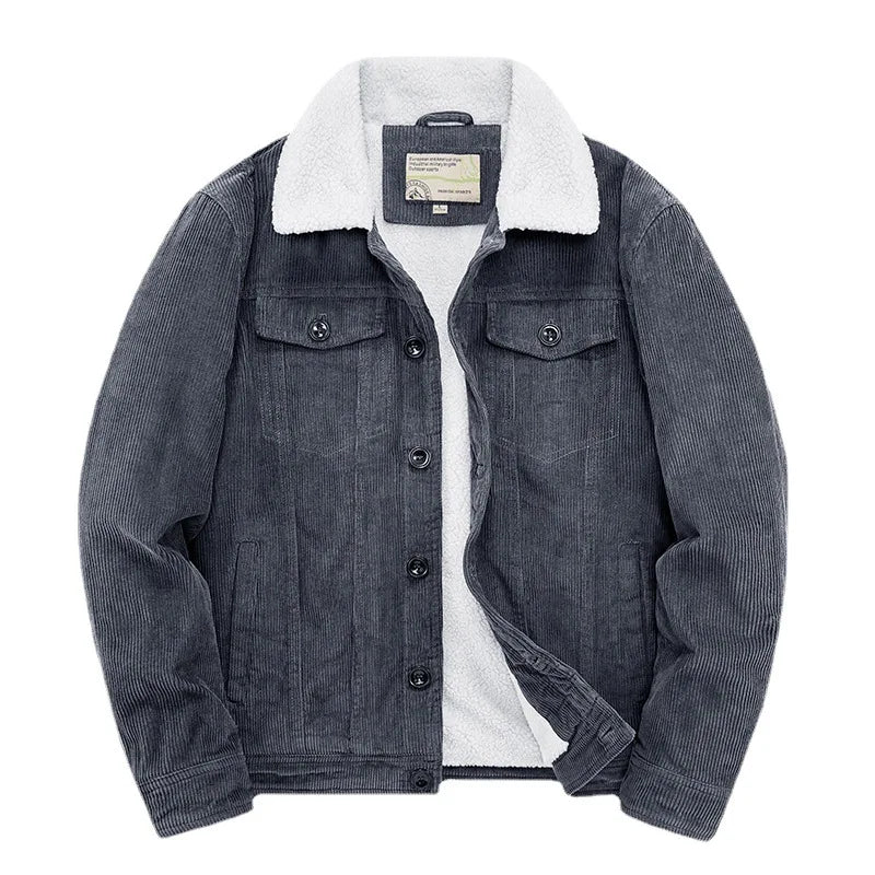 Male Cotton Jackets Padded Warm Loose Parka Coat