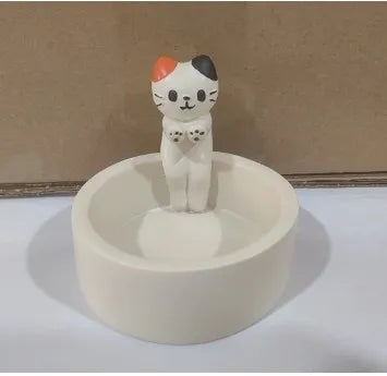 Kitten Candle Holder Gypsum Mold DIY Handmade Storage