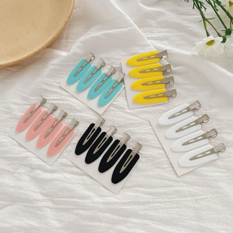 4pcs Set Teardrop Hair Clips for Girls and Babies