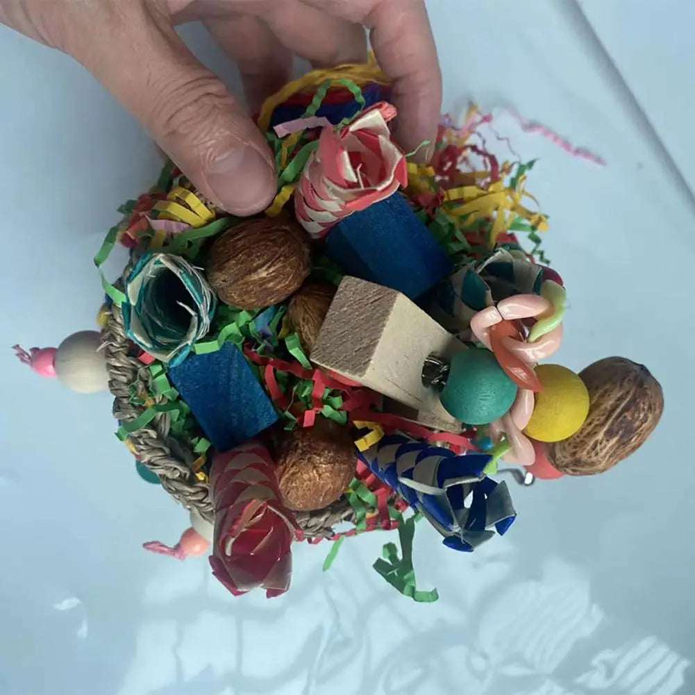 Bird Parrot Hanging Chew Toys Colorful Molar Treats
