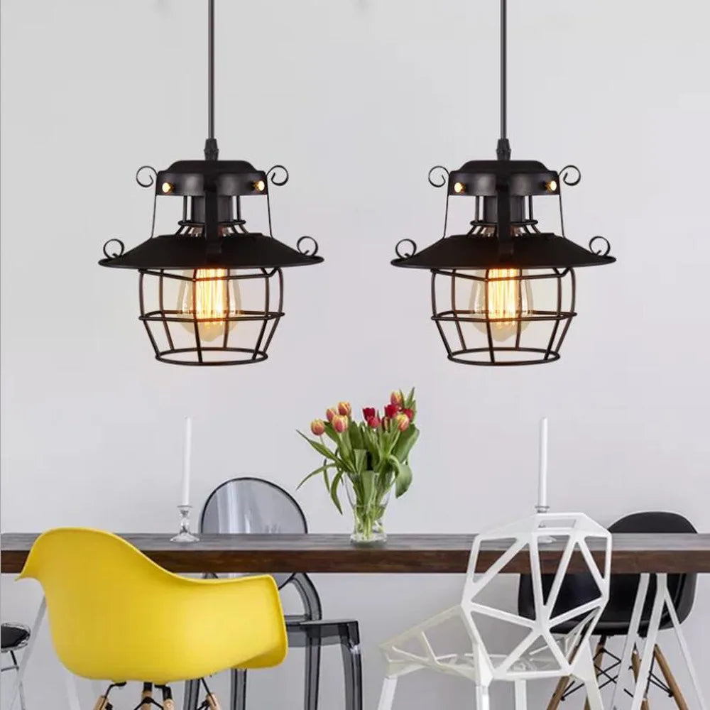 Industrial Restaurant Chandelier Retro Nostalgic Creative Bar Aisle