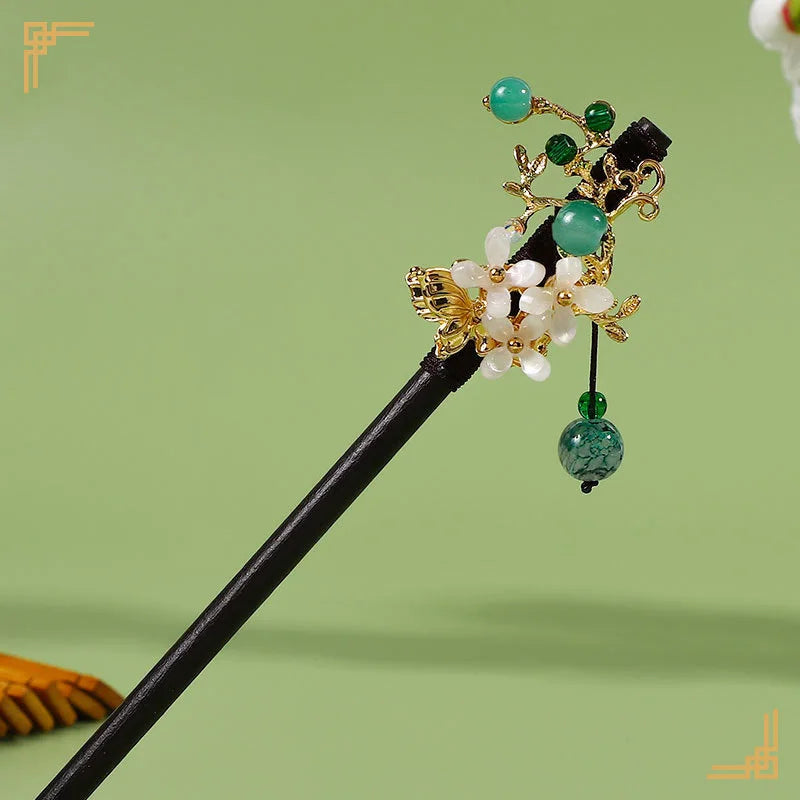 Chinese Hanfu Hair Stick Forks For Women Flower