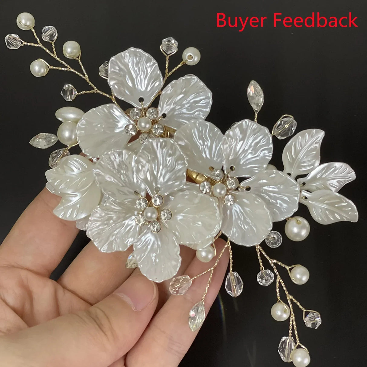 White Flower Hairpins Elegant Women Floral Style Hair