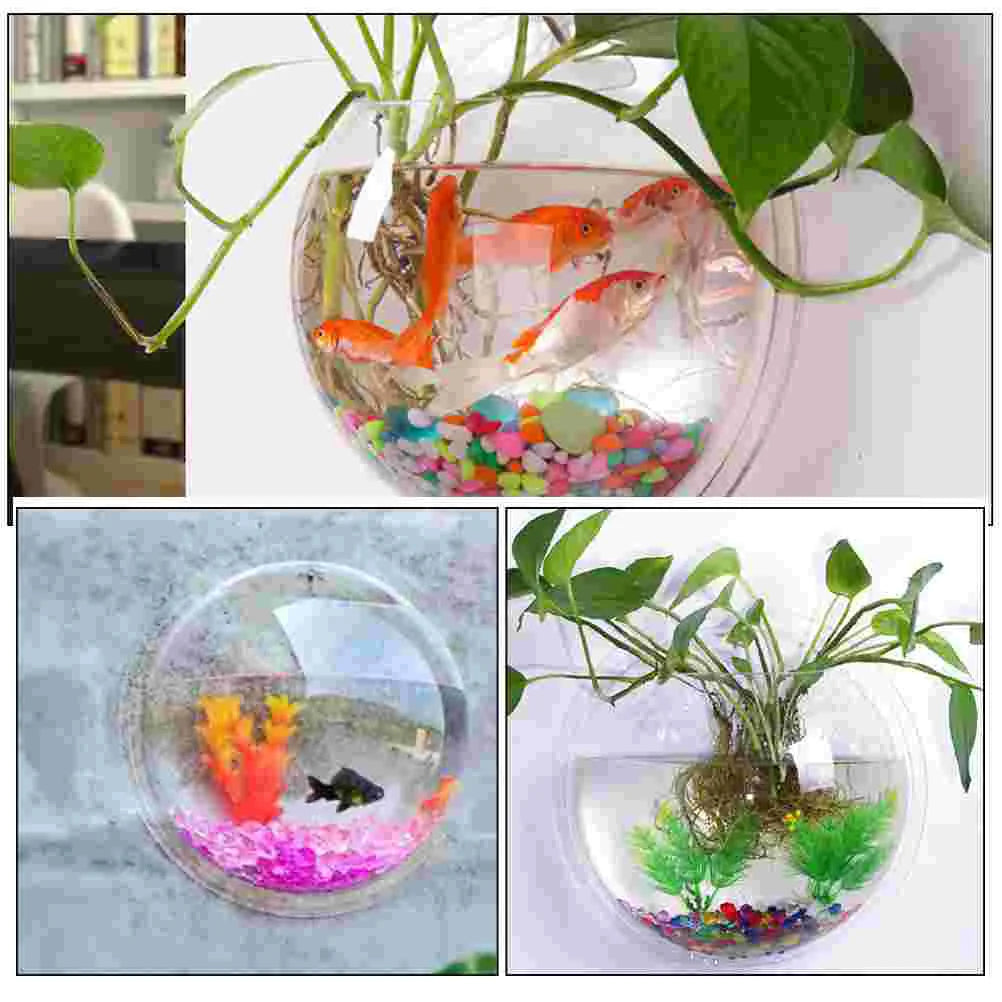 Wall Hanging Plant Terrarium Acrylic Clear Wall Fish