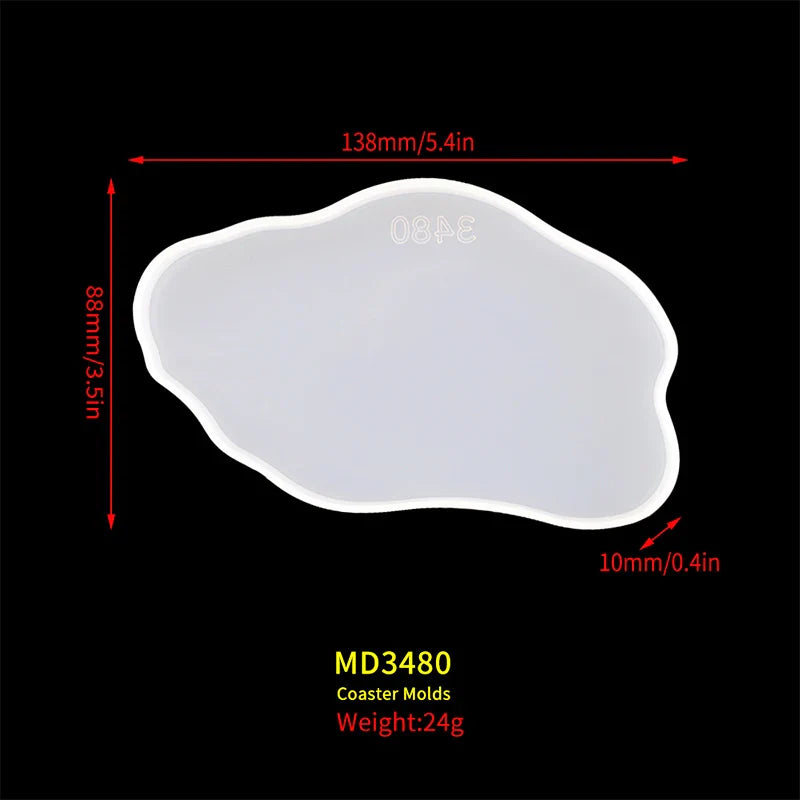 DM403 Irregular Marble Tea Cup Tray Doorplate Silicone