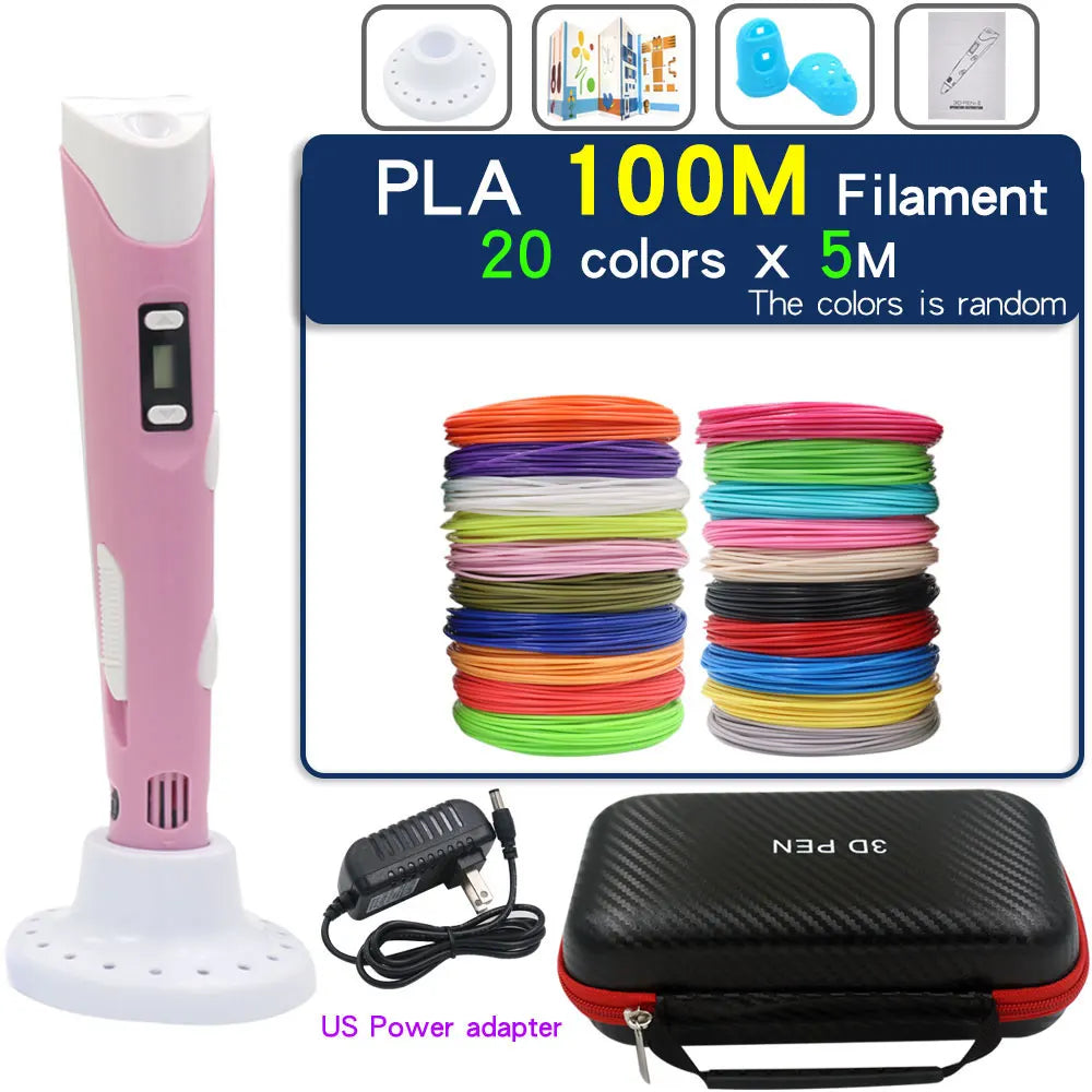 Creative 3D Printing Pen for Kids - LCD