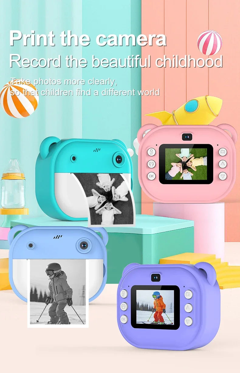 Children Digital Camera Instant Print for Kids Thermal