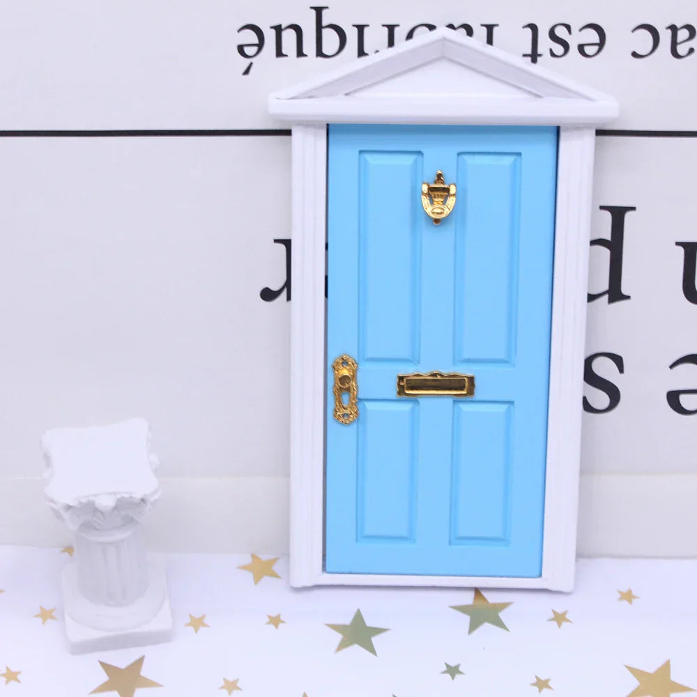 Mini Wooden Elf Door Miniature Simulation Furniture Model