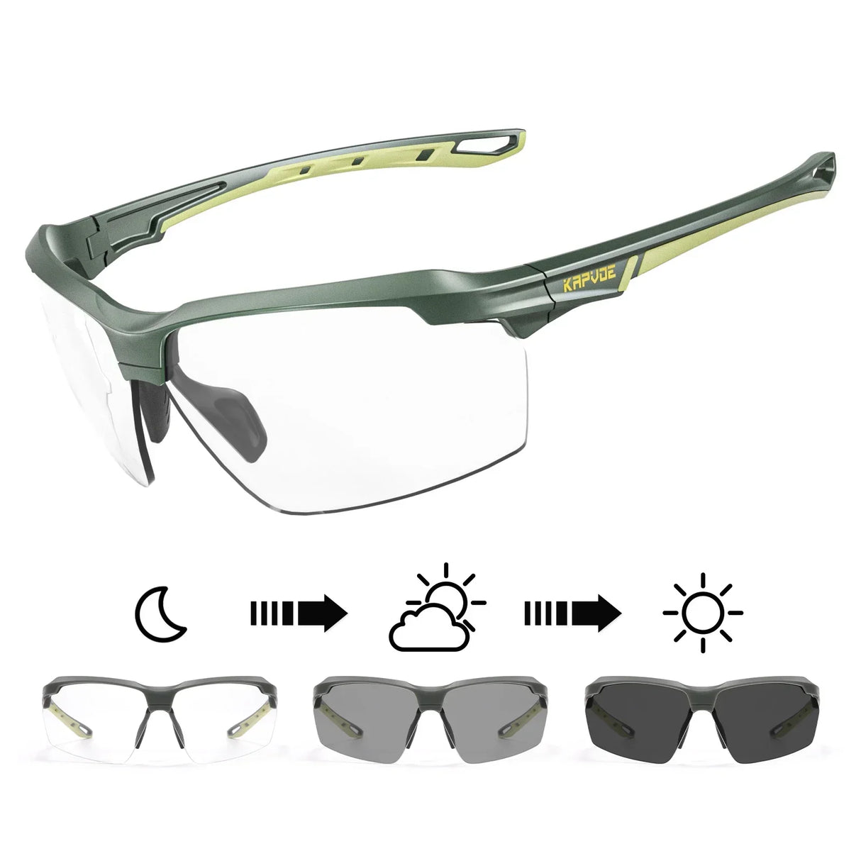 Kapvoe Photochromic Sunglasses Fashion Luxury Sunglasses for Driving