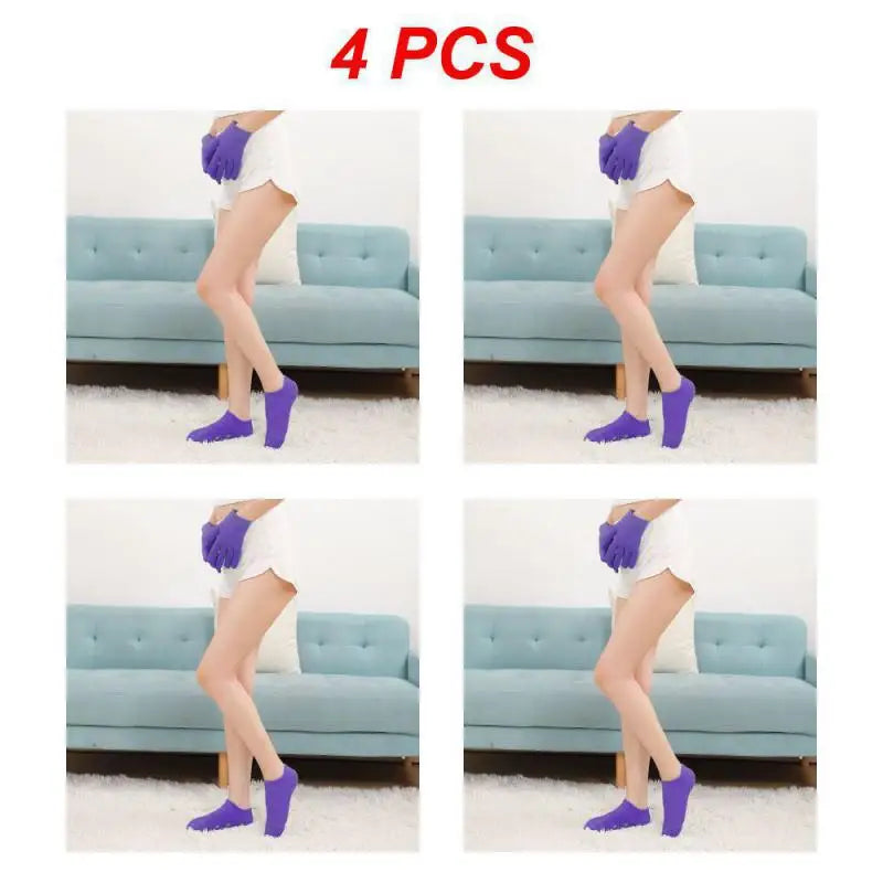 1~4PCS Reusable SPA Gel Socks Moisturizing Whitening Exfoliating