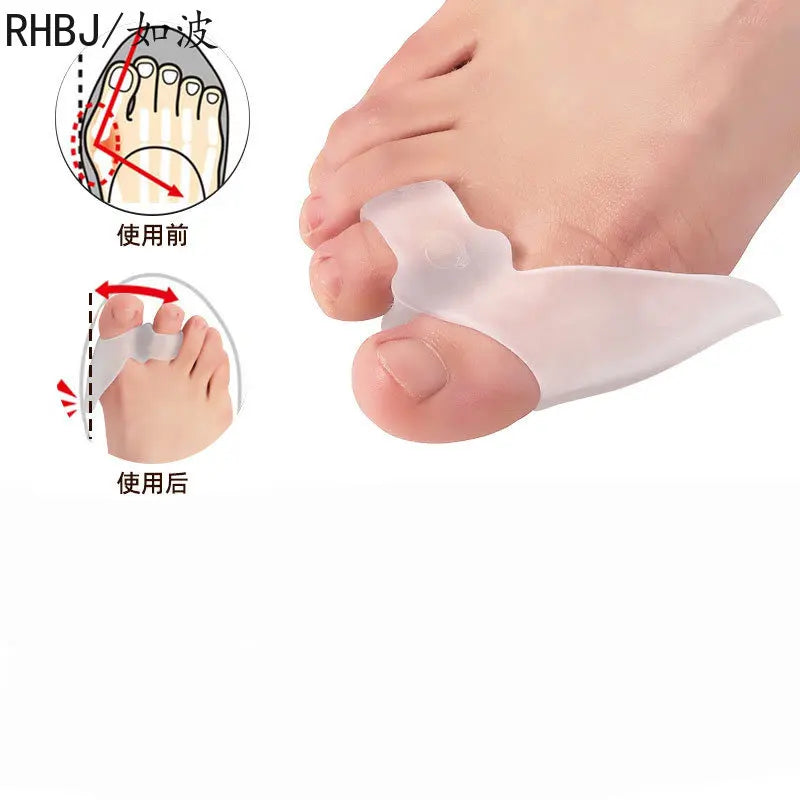 2Pcs Silicone Gel Thumb Corrector Bunion Foot Toe