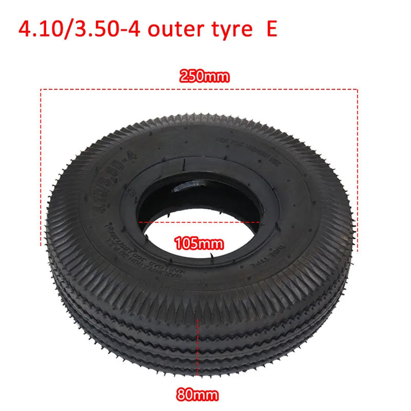 4.10/3.50-4 Tire & Inner Tube for Electric Tricycles & Scooters