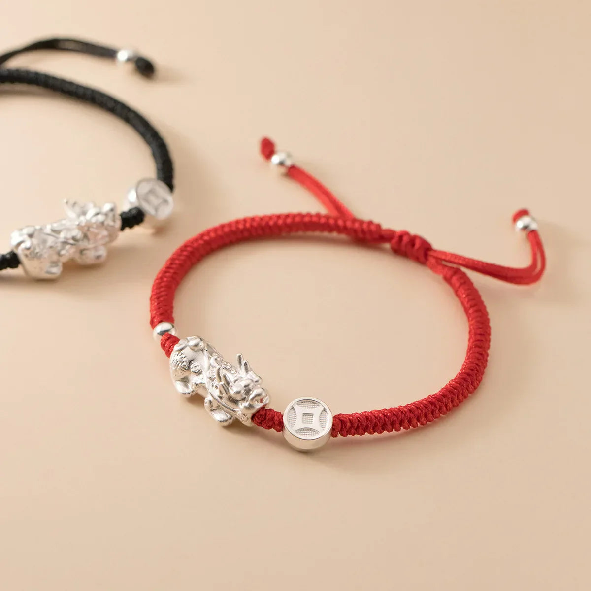 Fit 22cm 999 Silver Rope Bracelets Women PiXiu