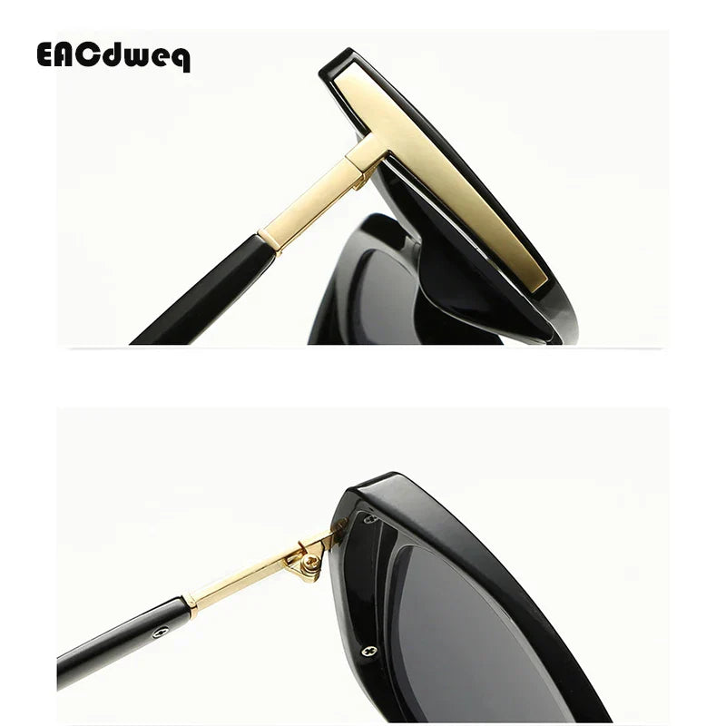 New Large Frame Square Sunglasses Women's Brand Designer