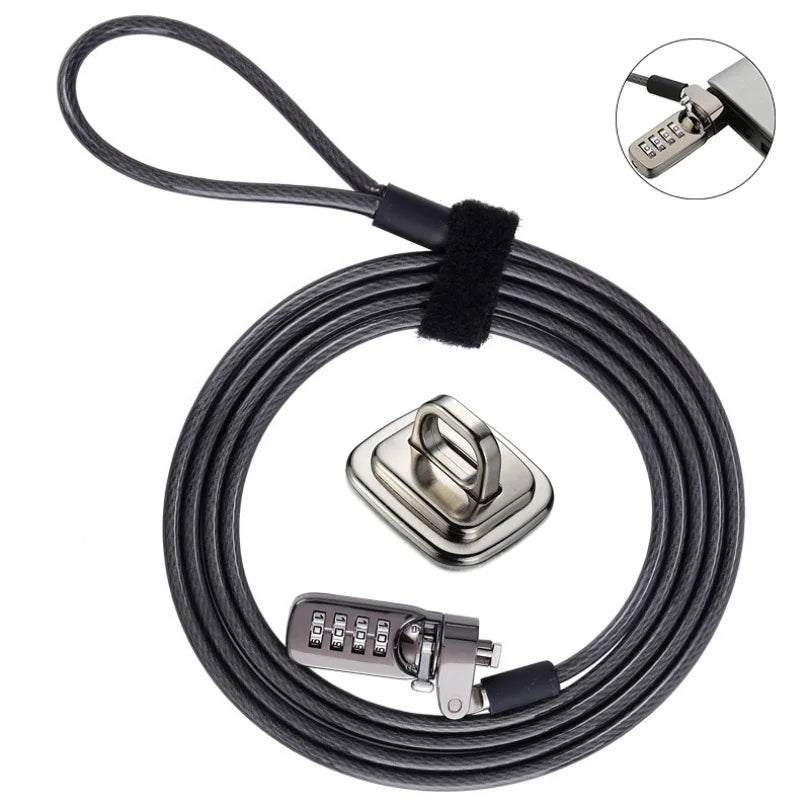 6 Foot Universal Computer Locking Cable Combination Laptop