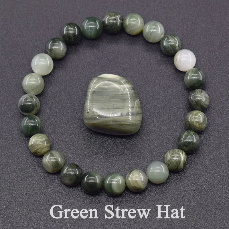 Real Natural Labradorite Stone Bead Bracelet Men Women