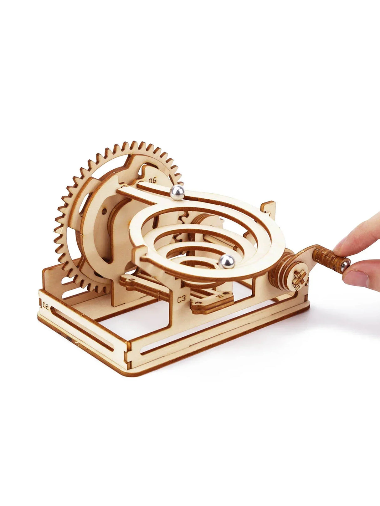 Spiral Marble Run 3D Wooden Puzzles for Adults and Teens DIY Model Building Kits with Mechanical Puzzles