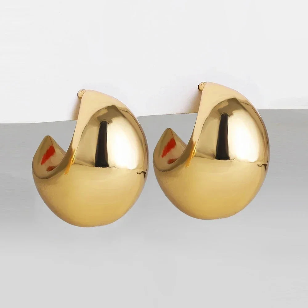 Waterdrop Chunky Hoop Earrings Dupes for Women Lightweight