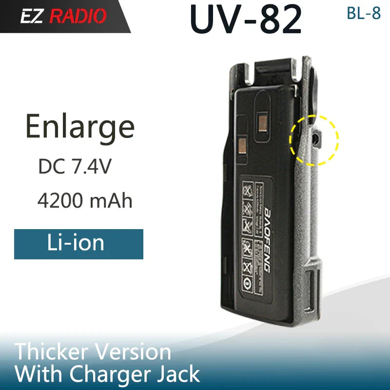 Baofeng UV 82 Battery BL-8 Walkie Talkies Ham