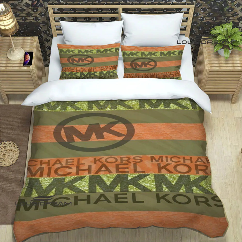 M-Michael-Kors logo printed Bedding Sets exquisite supplies set
