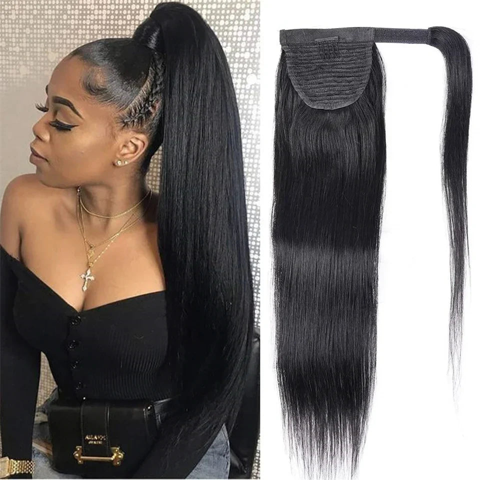 Cranberry Clip in Ponytail Hair Extension Water Wave
