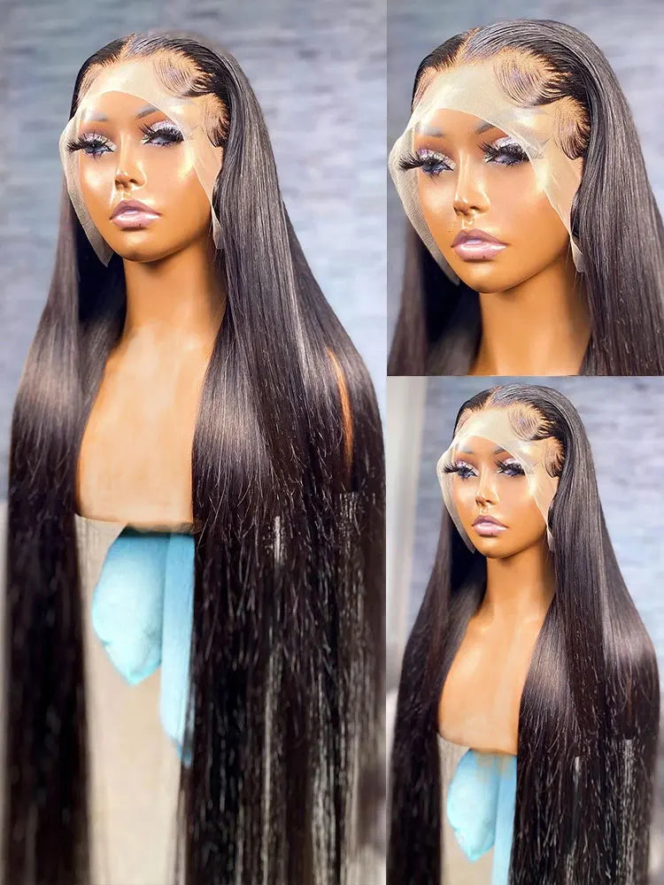 34 Inch Bone Straight 13x4 Lace Front Human