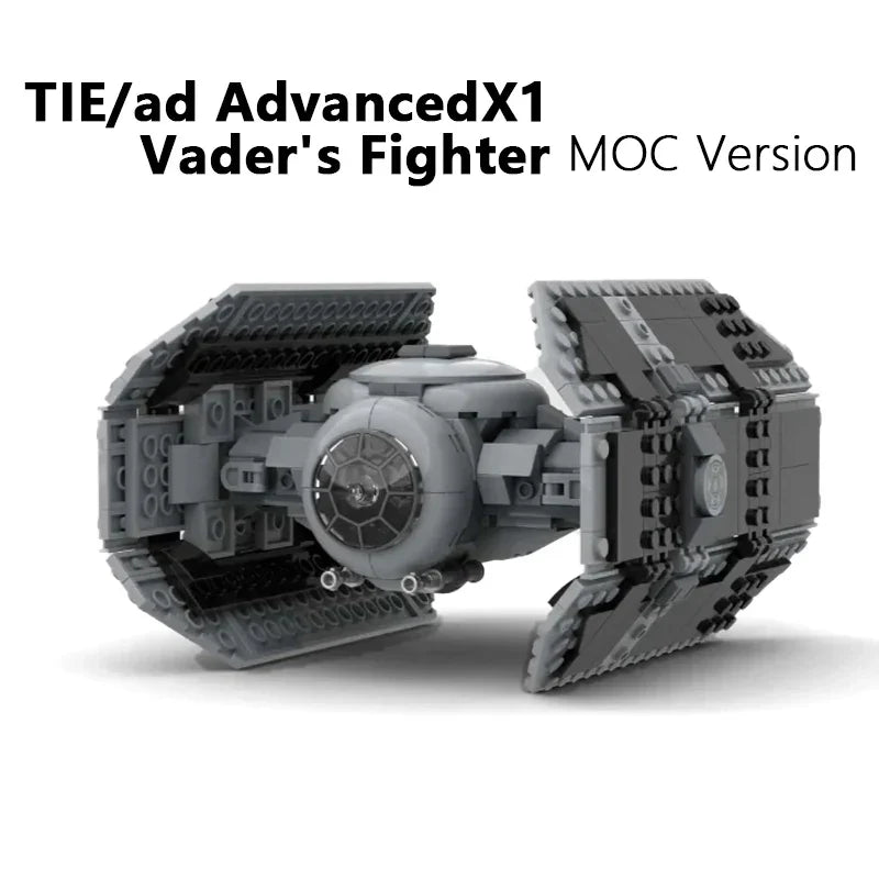 NEW 453Pcs MOC Spaceship TIE/ad Advanced x1 Vader's