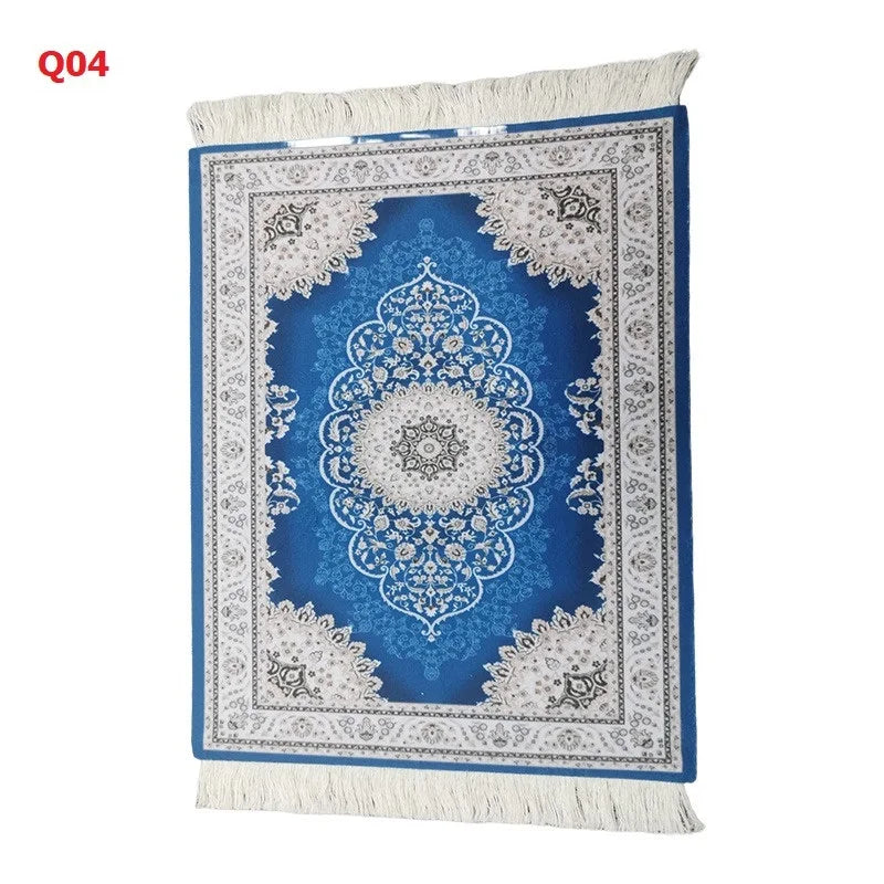 Persian Mini Woven Rug Mat Mousepad with Fring