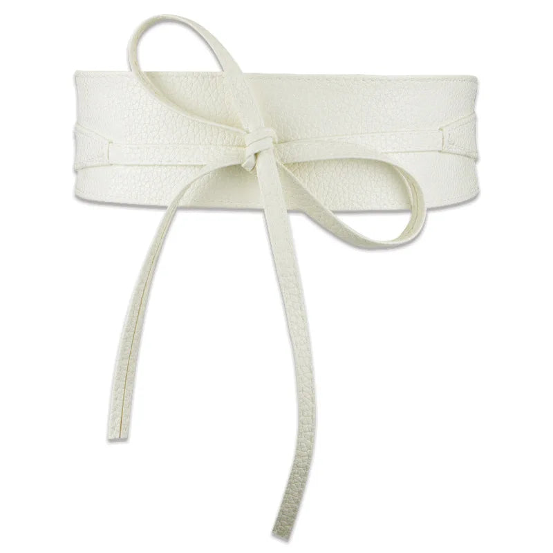 Women Belt for Dress Leather Bowknot Wide Belts