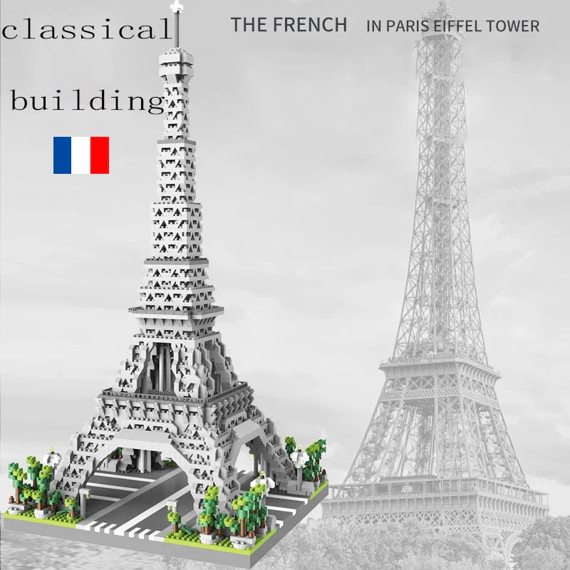 Paris Tower Street View Building Block Mini Diamond