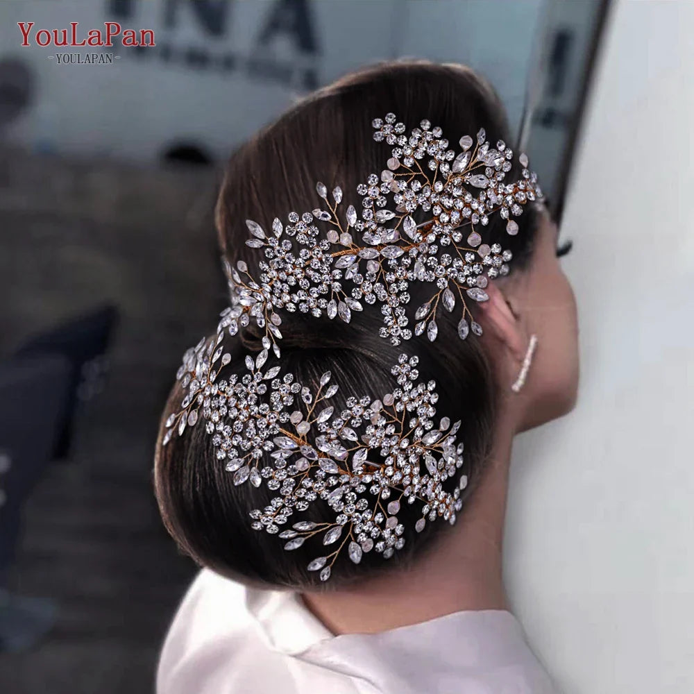TOPQUEEN HP253 Luxury Crystal Wedding Hair Jewelry Bridal