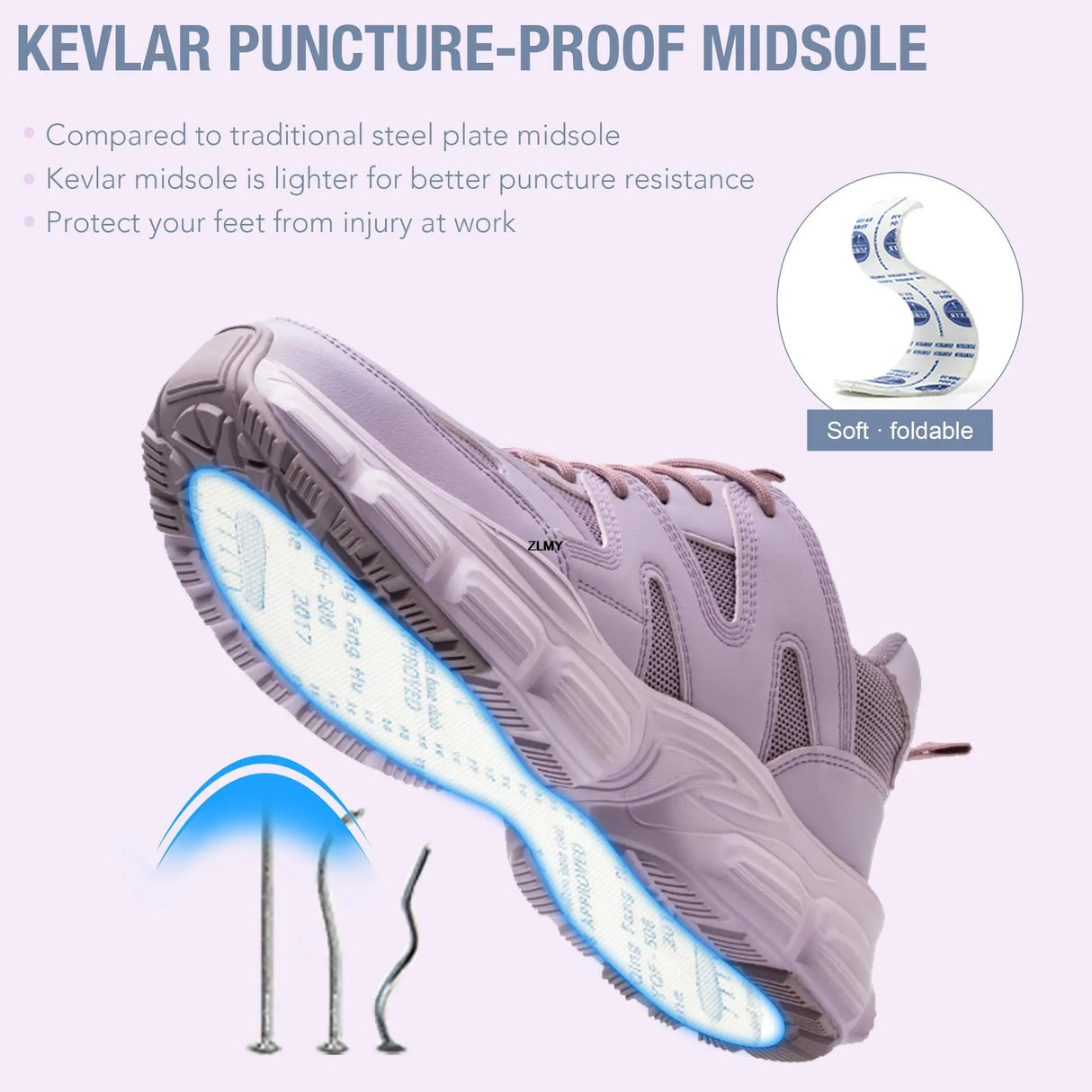 Women Safety Shoes New Steel Toe Work Safety