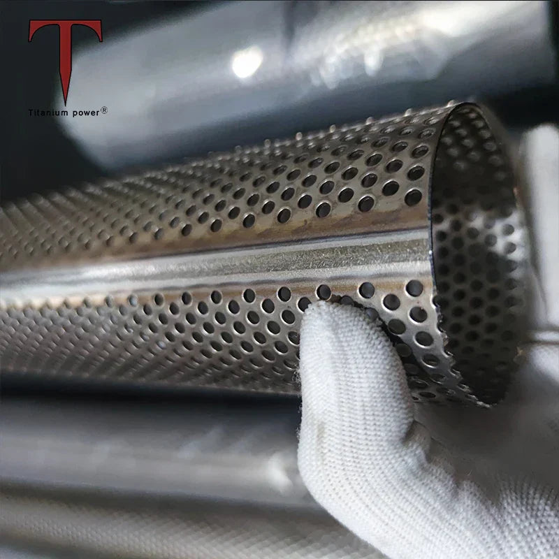 Tanium Perforated Tube TitaniumStainless Mesh Screen Filter Cylindrical